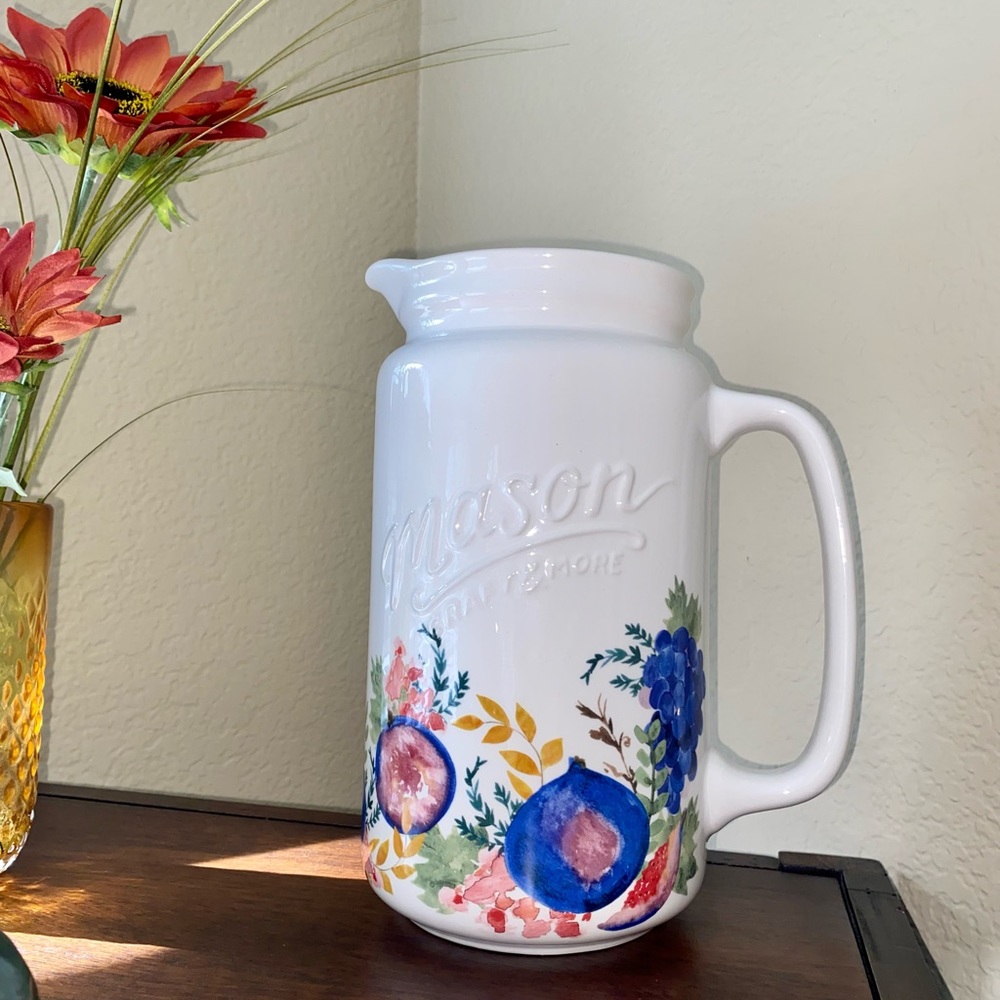 Mason Brand Floral Vase Jug Pitcher - Picture 2 of 4